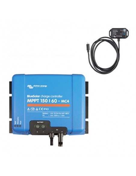 Set Regolatore di carica 100Voc 15Ah Bluesolar MPPT con Smart Dongle Bluetooth Set Regolatore di carica 100Voc 15Ah Bluesolar MPPT con Smart Dongle Bluetooth