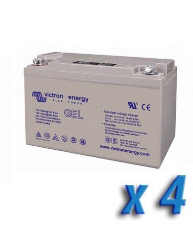 Set 4 x Batterie 90Ah 12V GEL Deep Cycle Victron Energy Photovoltaïque