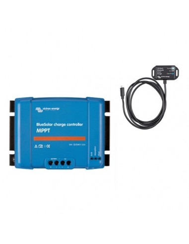 Set Regolatore di carica 100Voc 15Ah Bluesolar MPPT con Smart Dongle Bluetooth