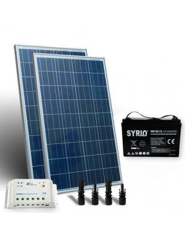 Solar Kit Pro 12V Controlador de Carga 20A PWM Bateria AGM 120Ah SB