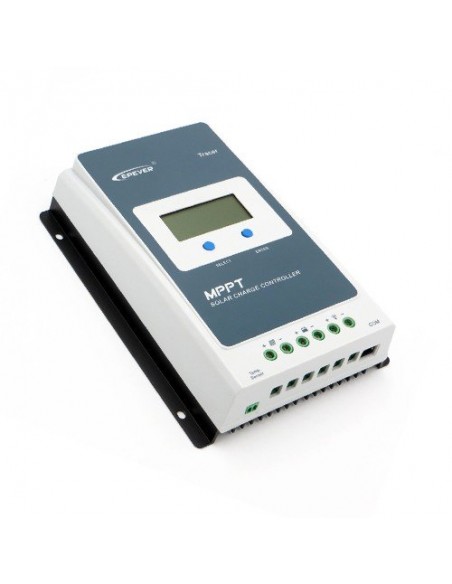 24V Regulador de bater/ía Regulador solar de protecci/ón segura para uso del sistema de panel solar Controlador de carga de panel solar de 20A 12V Negro