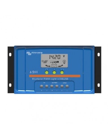 BlueSolar PWM Lade-Regler 5A 12/24V Flüssigkristallbildschirm USB Victron Energy