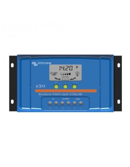 BlueSolar PWM Charge Controller 5A 12/24V LCD Display and USB Victron Energy