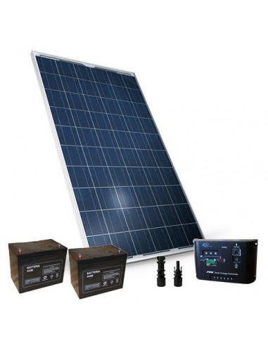 Kit Panneau solaire photovoltaique poly 280W 24V Régulateur de charge PWM 10A LS