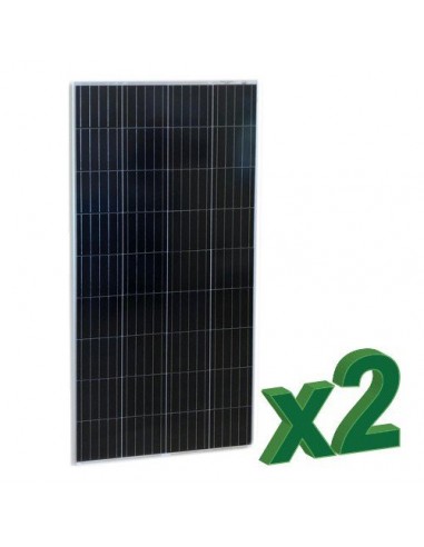 Set de 2 placas solares fotovoltaicos 175W 12V tot 350W policristalino