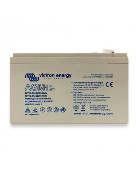AGM Super Cycle Battery 15Ah 12V Victron Energy Photovoltaic Nautical Camper