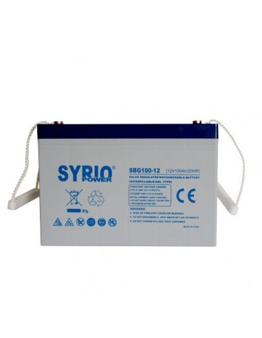 Batterie 100Ah 12V GEL Deep Cycle Syrio Power Photovoltaïque Nautique Campeur