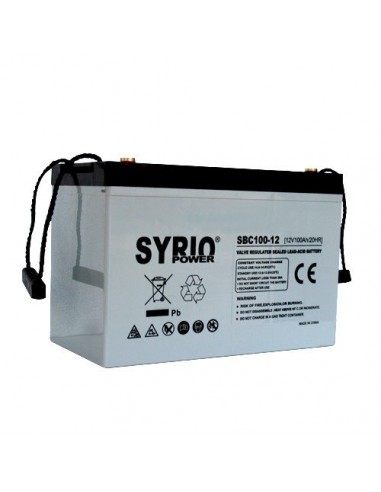 Batteria AGM 100Ah 12V Deep Cycle Syrio Power Fotovoltaico Nautica Camper