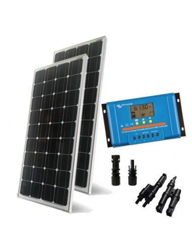 Kit solare base 350W 12/24V pannello fotovoltaico regolatore 30A PWM Camper