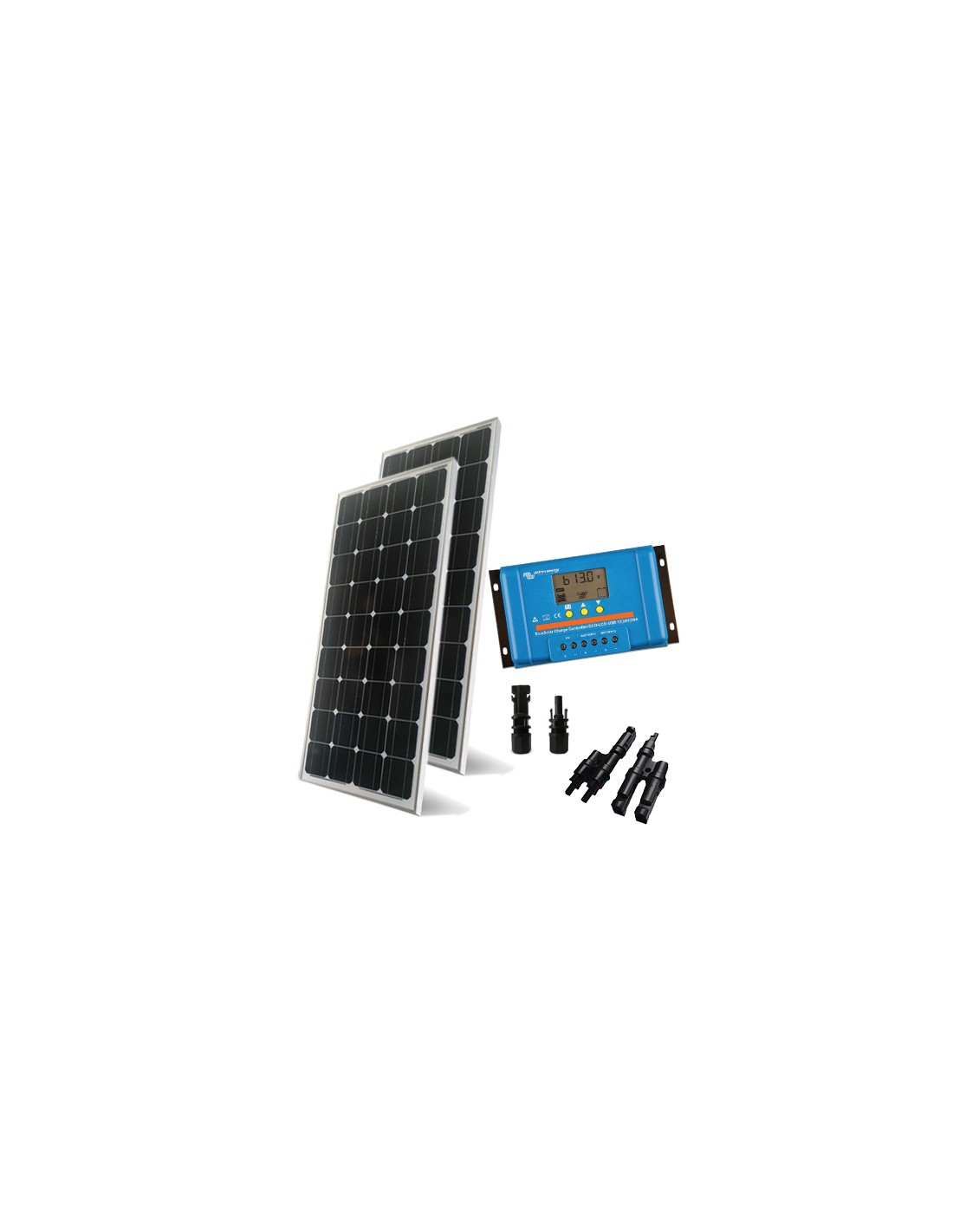 Kit Panneau Solaire 100W + Contrôleur de charge solaire 30A pour