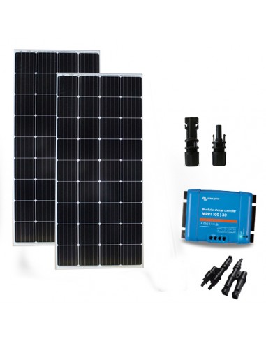 Kit Solaire 350W 12/24V VE Base2 Panneau Mono Photovoltaïque Contrôleur 30A  MPPT