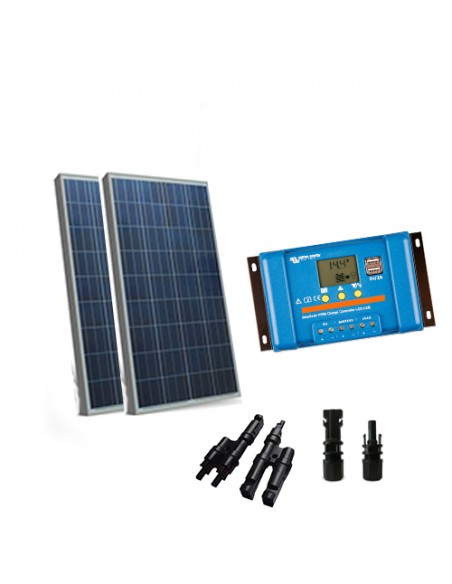 Kit solaire base 350W 12/24V panneau Poly photovoltaïque Contrôleur 30A PWM