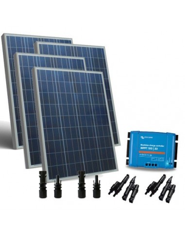 Kit Solar 460W 12/24V Base2 Placa Solar Poli Controlador de Carga