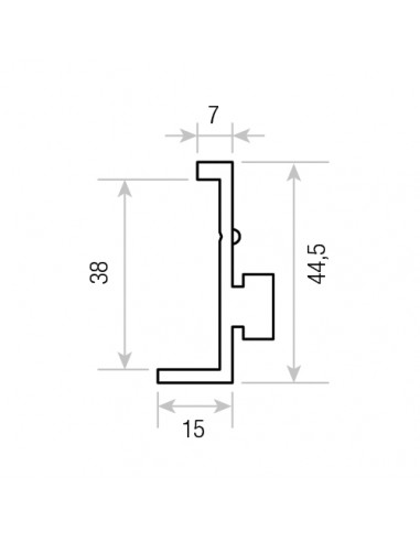 Junction element in Aluminum for Profile Solar Plus Fixing Photovoltaic