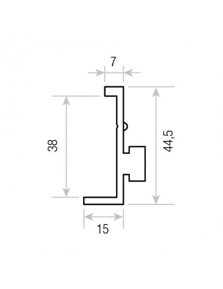 Junction element in Aluminum for Profile Solar Plus Fixing Photovoltaic
