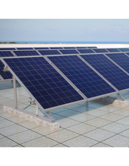 Dreieck aus Aluminium vertikal Modul Flachdächer Neigung 25-30-35 Grad