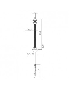 Double Thread Screw 300mm Roof Wavy, Cups, Sheet Metal, Corrugated, Wood Beams 2