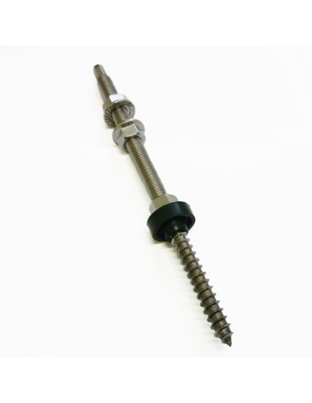 Componenti Fissaggio: vendita online Vite Doppio Filetto M12x400mm Lamiera Grecata Coppi Tetti Ondulati Travi Legno