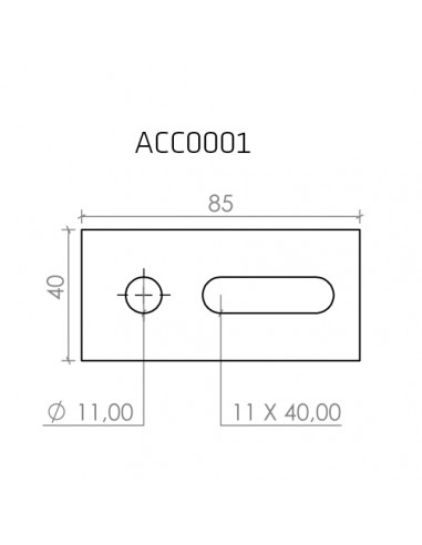 Plaque de raccordement pour vis M10