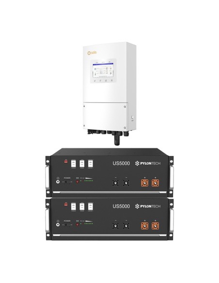 Einphasiges Speichersystem Wechselrichter 4.6kW Solis Lithium 9.6kWh Pylontech