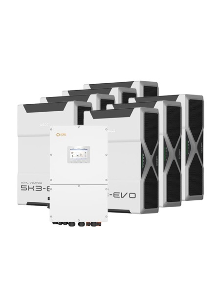 Solis con batterie Weco: vendita online Sistema di accumulo trifase inverter ibrido Solis 30kW litio 36.54kWh Weco 5k3 EVO
