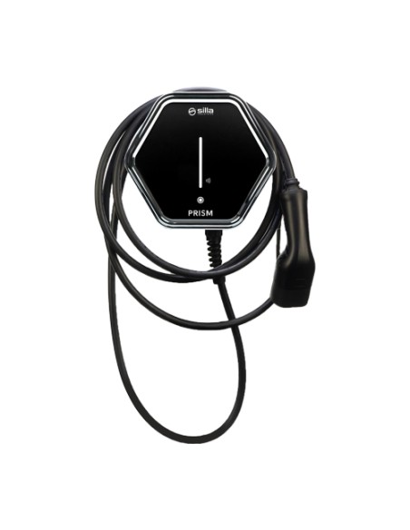 Einphasige Ladesäule 7.4kW Prism Solar RFID 5M Kabel elektrische Fahrzeuge