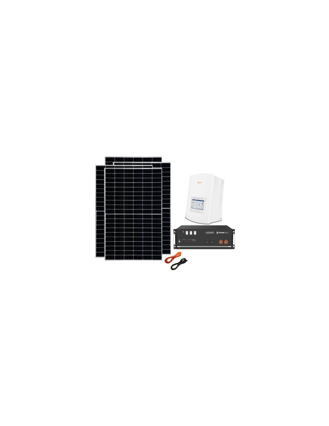 Kit Fotovoltaico 5060W PRO inverter ibrido monofase Solis 5kW Pylontech 4.8kW Punto Energia Italia