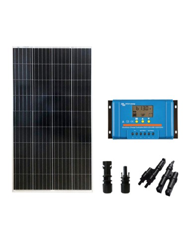 Kit solare camper 230W 12V pannello policristallino regolatore PWM  BlueSolar