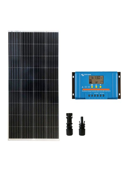 Kit Solaire Camper 175W 12V panneau polycristallin régulateur PWM BlueSolar Kit Solaire Camper 175W 12V panneau polycristallin régulateur PWM BlueSolar