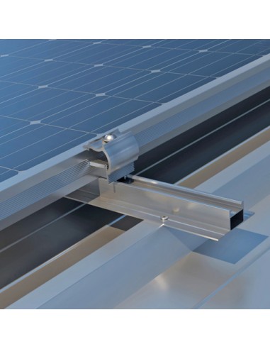 Profile in aluminum 380mm fixing structure photovoltaic corrugated sheet