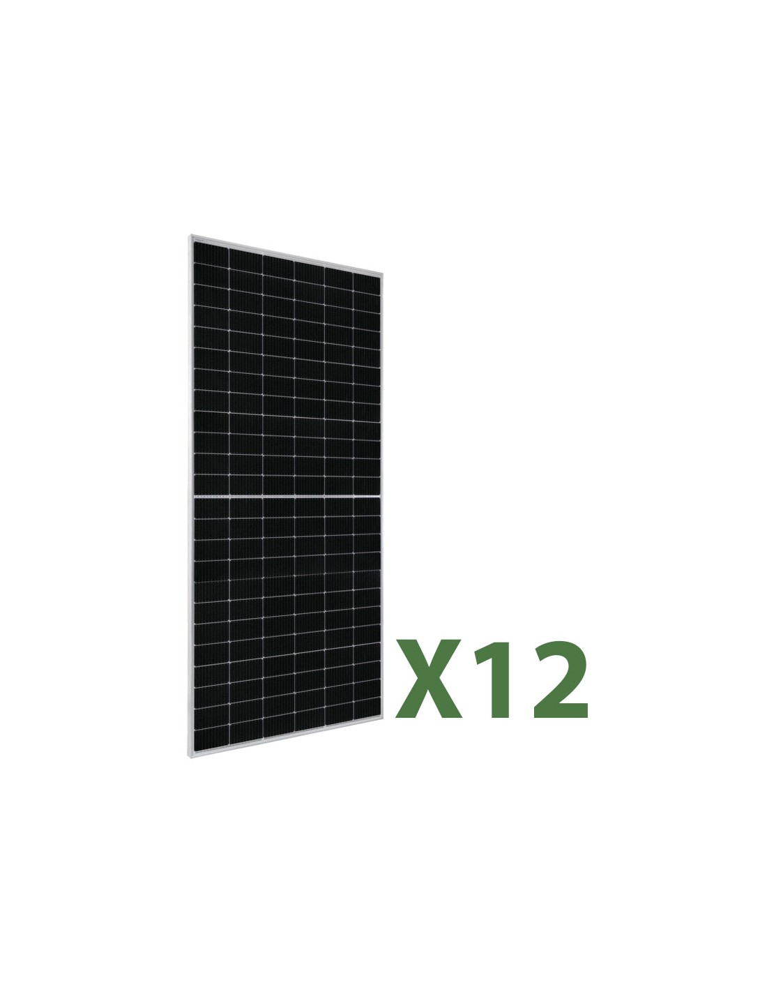 Set of 12 photovoltaic solar panels 550W total 6600W Jasolar mono half