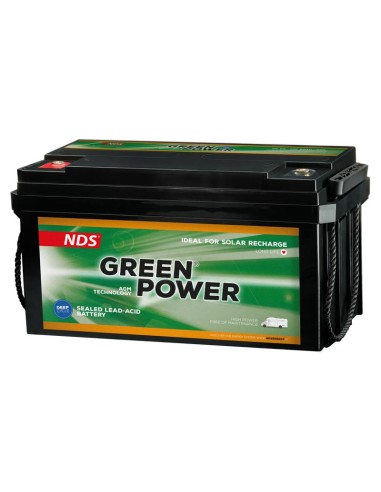 Batteria servizi NDS GREENPOWER AGM 12v 80Ah dimensioni 350x167x179h / –  camper store firenze