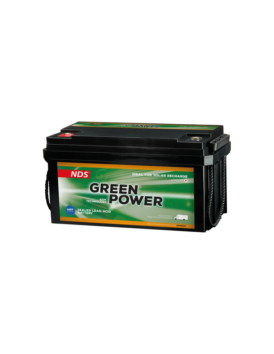 AGM 80Ah 12V battery NDS DOMETIC Green Power photovoltaic storage camper  boating