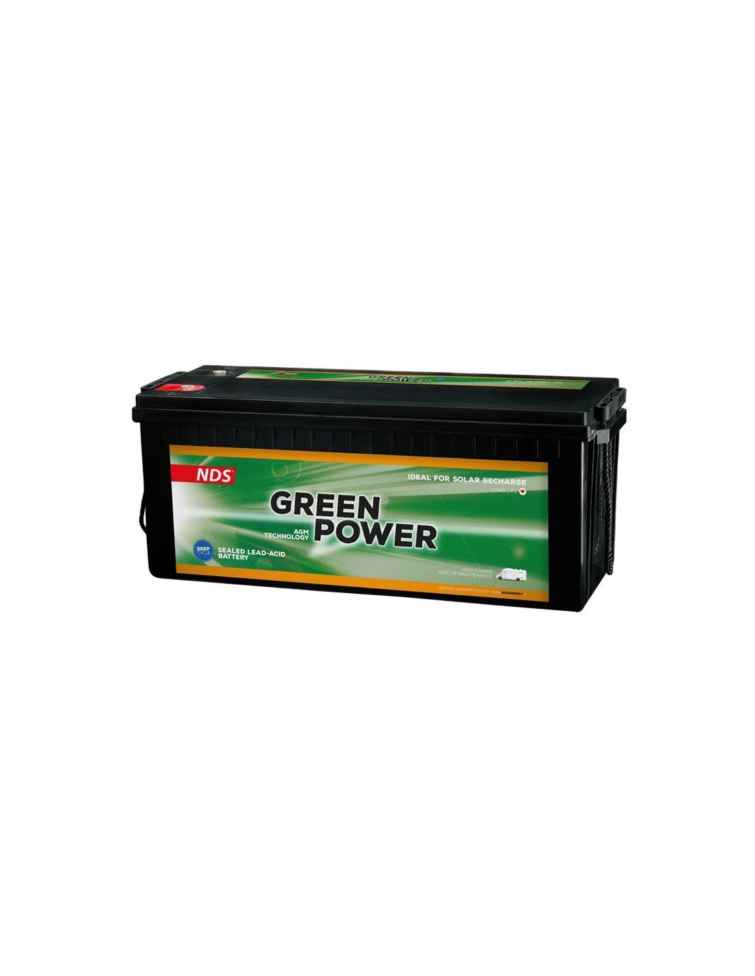 Batteria AGM 200Ah 12V NDS DOMETIC Green Power accumulo fotovoltaico camper