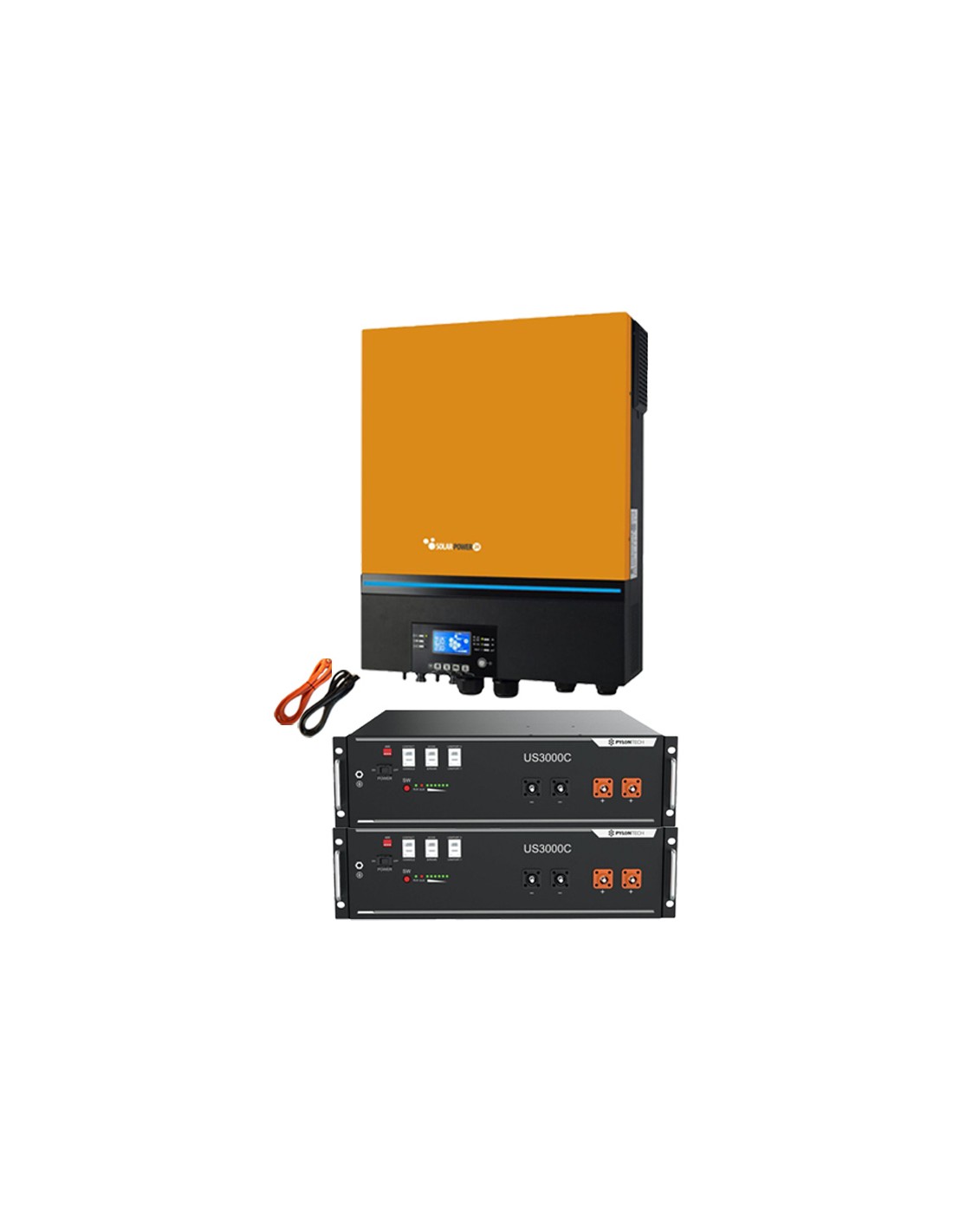 OffGrid storage system inverter Axpert SP24 MAX 8kW lithium Pylontech 7kWh