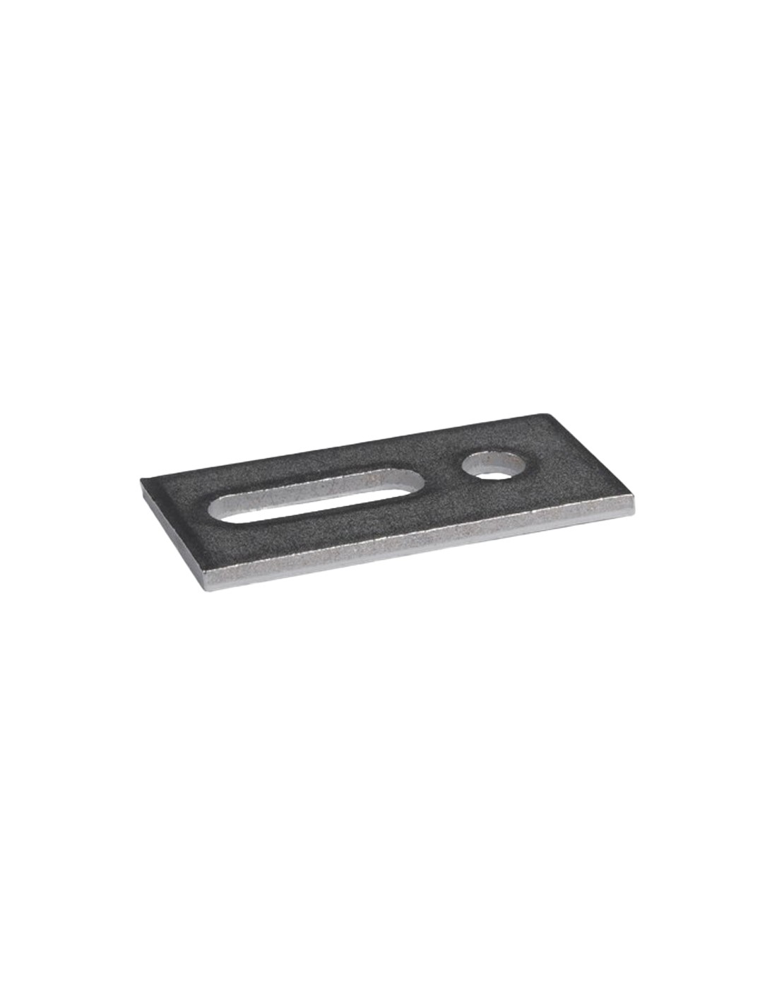 Plaque de toiture en acier et nervurée, couleur gris, larg.1 m