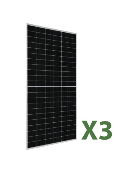 Set de 3 paneles fotovoltaicos 500W total 1500W JA Solar mono marco negro