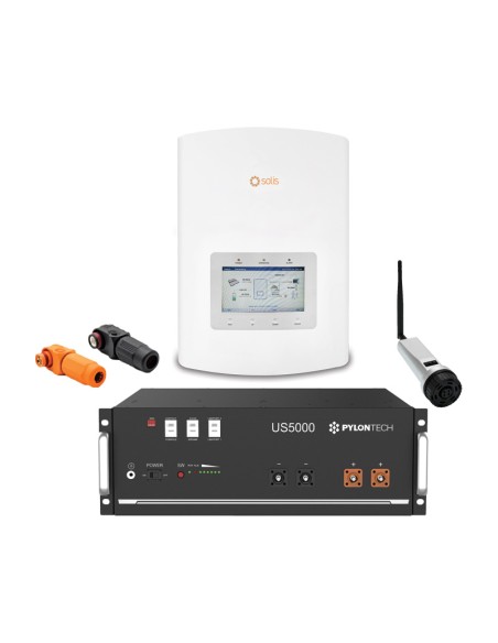 Single-phase Off-Grid storage system Solis inverter 5kW lithium Pylontech 4.8kWh