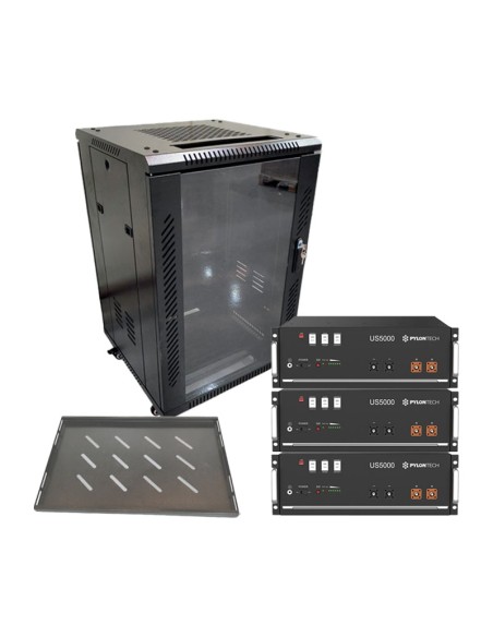 Système de stockage de 14.4kWh avec batteries au lithium Pylontech US5000