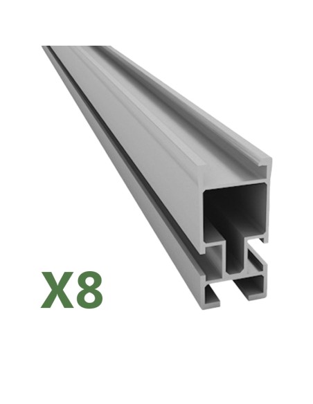 Set de 8 Aluminiumprofil 2.60mt Befestigung struktur Photovoltaik Solar Dach