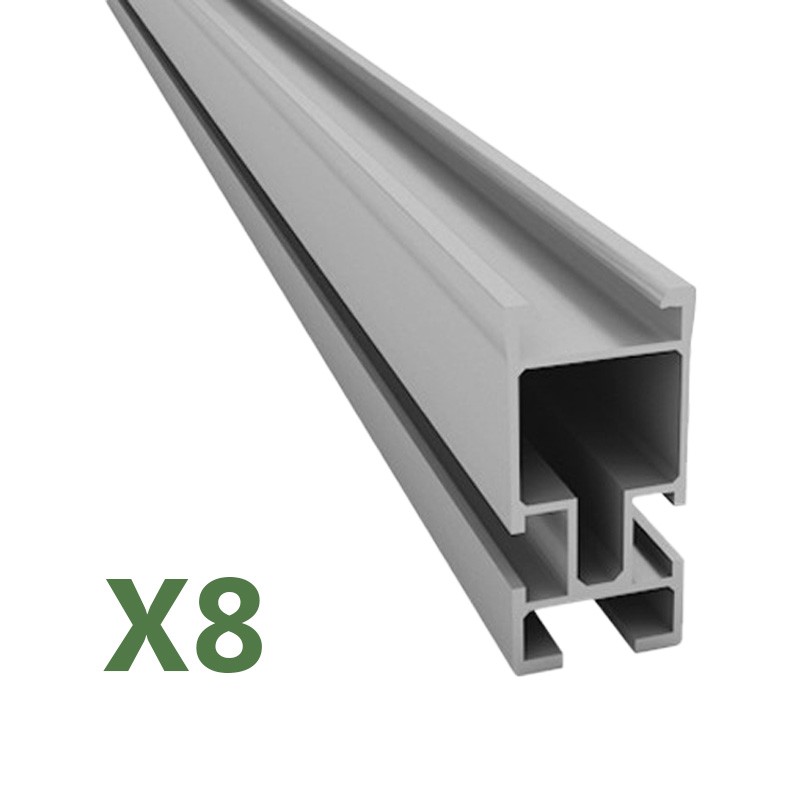 Profilo Alluminio Solare M8 Profilo Solare In Alluminio M8 Orientabile - Scanalatura Per Installazioni Fotovoltaiche - Drimakon Guida Orientabile Per Pannelli Fotovoltaici - Foto 14