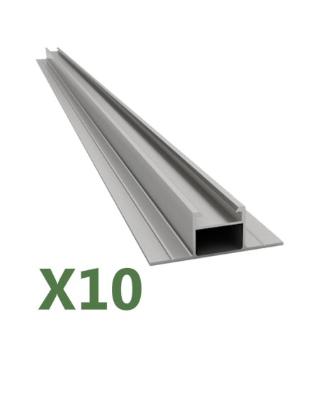 Set de 10 Aluminiumprofil 2.60mt Struktur Photovoltaik-Befestigung Wellblech