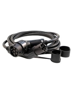 Cable de carga para coche trifásico de 5 metros con 2 conectores Tipo 2