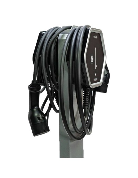 Dreiphasige Ladesäule 22kW Prism Solar TWIN 5m Kabel elektrische Fahrzeuge