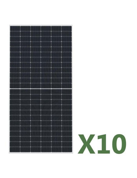 Set of 10 585W bifacial photovoltaic solar panels total 5850W mono EGING PV