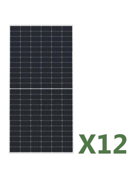 Set of 12 585W bifacial photovoltaic solar panels total 7020W mono EGING PV