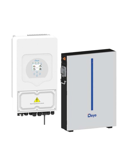 Système de stockage monophasé hors réseau onduleur 6kW DEYE RW-M 6.14kWh