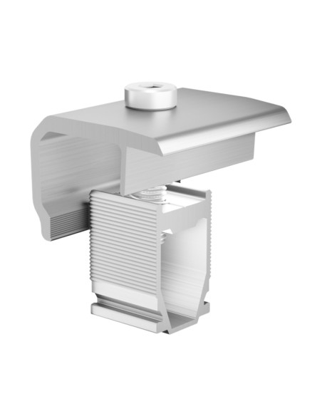 Kit De 6 Supports Fixation Panneau Solaire Aluminium - Toit Plat Et Trapézoïdal, Montage Robuste