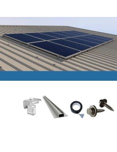Befestigungssatz für 1 Panel auf Wellblech 38cm Solar-Photovoltaik-Stäbe 2