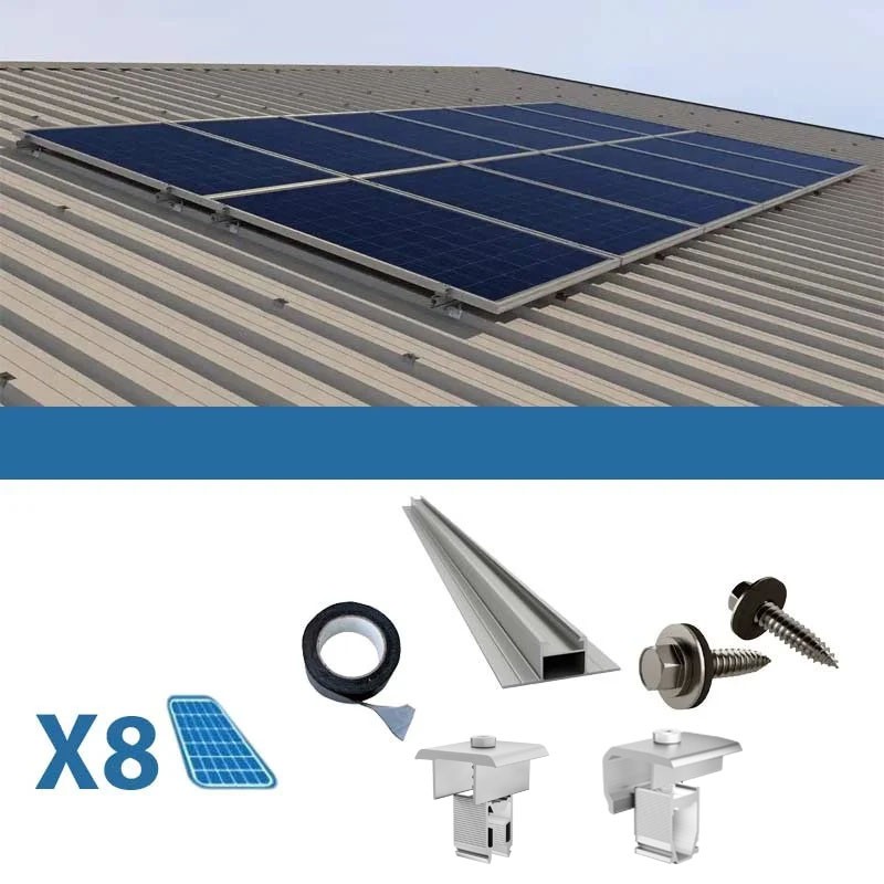 Kit De Support De Panneau Solaire, Kit De Fixation PV Avec Mini Profilé En Aluminium De 20 Cm Et